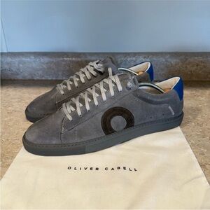 Oliver Cabell Suede Sneakers in Gray and Blue